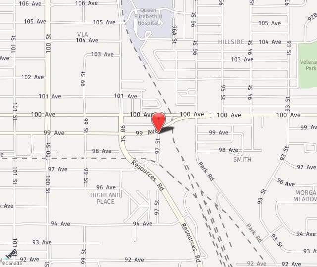 Location Map: 103, 9815-97th Street Grande Prairie, AB T8V 8B9